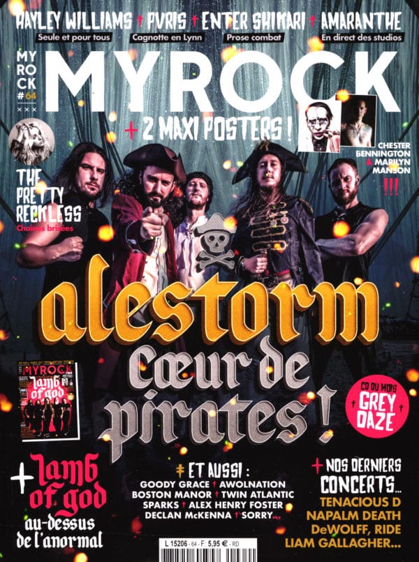 Couverture My Rock N°64 Alestorm Cœur de Pirates