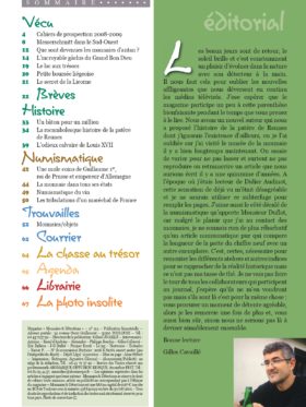 Sommaire Monnaie et Détections n°124